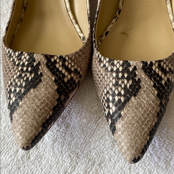 Coach Python Leather Pointed Toe Kitten Heels - Picture 6 of 11